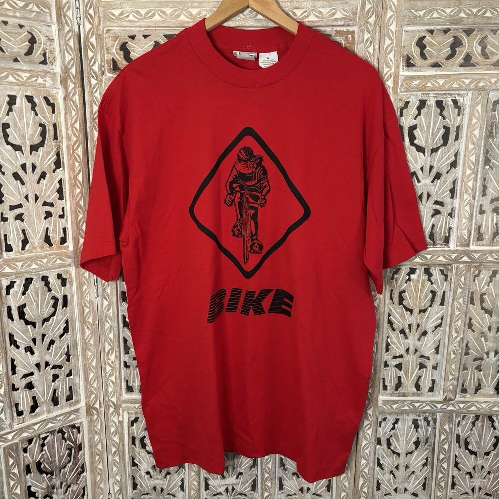 Vintage 90s ACME Clothing Bugs Bunny BIKE T-Shirt Cotton USA Single Stitch XL